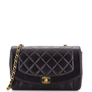 Chanel Medium Vintage Diana Flap Bag Quilted Lambskin